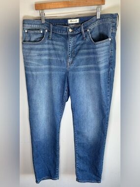 Madewell The Slim Boy Jeans Medium Wash Stretch Denim Womens Size 33X29